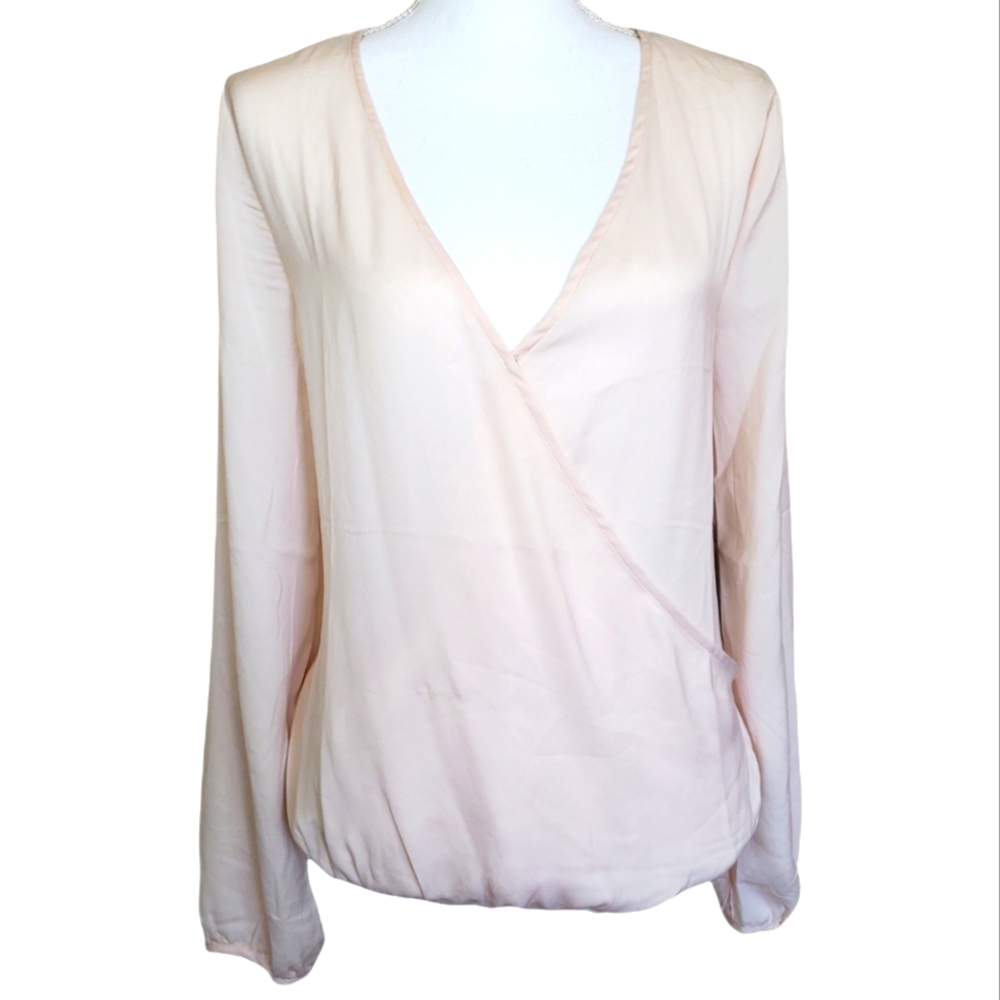 Forever 21 Blush/Cream Blouse Gold Hardware